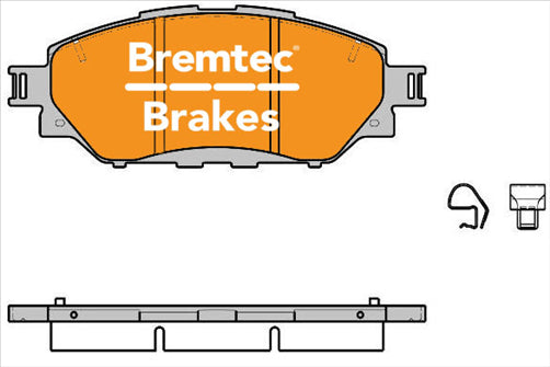 BREMTEC PRO-SERIES ECE R90 APPROVED TOYOTA HILUX GUN122 2.4TDi BT25560PRO