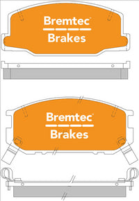 BREMTEC 4WD BRAKE PADS SET TOYOTA TARAGO TCR10,11 1990-00 BT258E