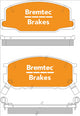 BREMTEC 4WD BRAKE PADS SET TOYOTA TARAGO TCR10,11 1990-00 BT258E
