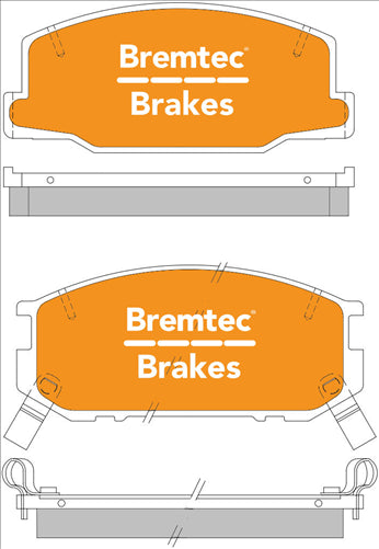 BREMTEC PRO-LINE BRAKE PADS SET TOYOTA TARAGO TCR10,11 1990-00 BT258PRO