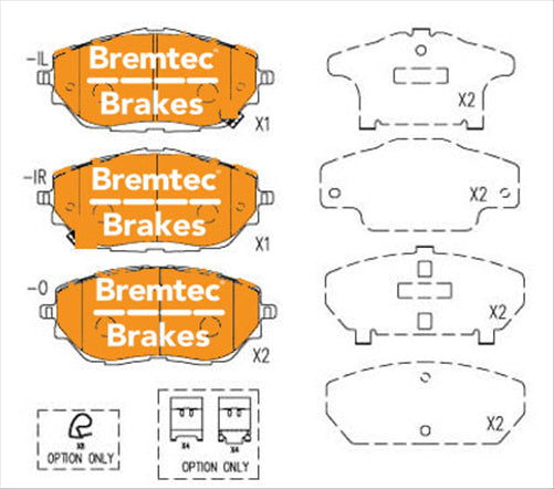 BREMTEC BRAKE PAD SET TOYOTA C-HR (NGX50) 1.2L 2017- BT26210PRO