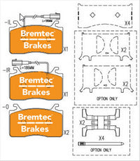 BREMTEC BRAKE PAD SET ALFA ROMEO GIULIA VELOCE BT26300ELH