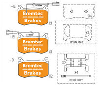 BREMTEC EURO-LINE HD BRAKE PADS SET AUDI GIULIA (952_) 2.0t 2017- BT26350ELH