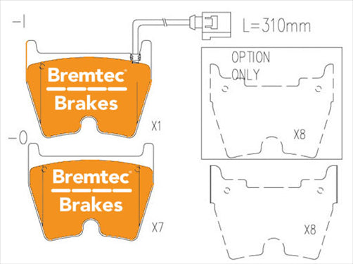 BREMTEC EVOLVE HYBRID-CARBON AUDI RS3 (8V) 2.5L 2015- BT26390EV550