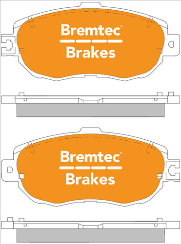 BREMTEC 4WD BRAKE PADS SET LEXUS LS400 1993-00 BT264E