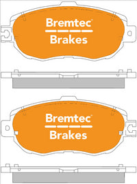 BREMTEC TRADE-LINE BRAKE PADS SET LEXUS LS400 1993-00 BT264TS