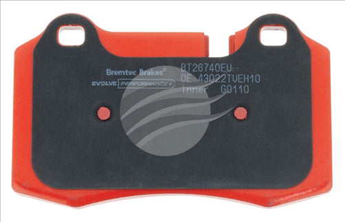 BREMTEC EVOLVE PERFROMANCE CERAMIC+ ASTON RAPIDE REAR BRAKE PADS BT26740EV
