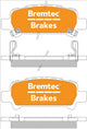BREMTEC 4WD BRAKE PADS SET SUBARU IMPREZA 2002- BT274E