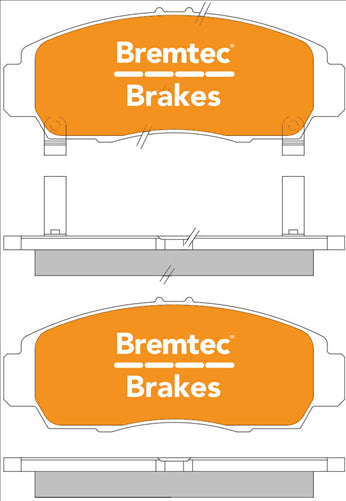 BREMTEC PRO-LINE BRAKE PADS SET HONDA ODYSSEY RB 2.0, 2.3, 2.4 BT276PRO