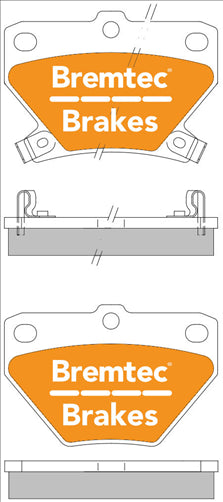 BREMTEC TRADE-LINE BRAKE PAD REAR SET COROLLA ZZE PRIUS NH VITZ SCP BT277TS