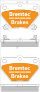 BREMTEC TRADE-LINE BRAKE PAD REAR SET COROLLA ZZE PRIUS NH VITZ SCP BT277TS