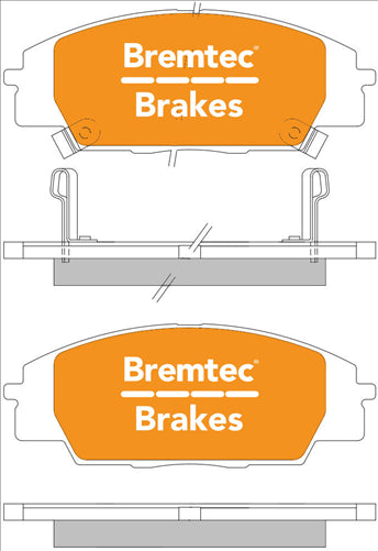 BREMTEC TRADELINE BRAKE PAD SET FRONT HONDA INTEGRA TYPE R 2002- BT278TS