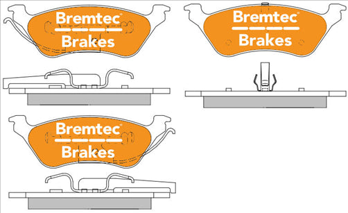 BREMTEC 4WD BRAKE PADS SET CHRYSLER VOYAGER RG 2001- BT285E