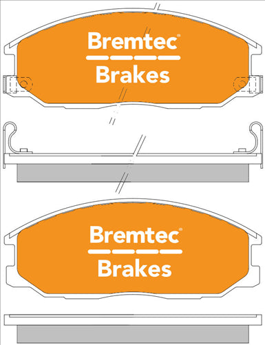 BREMTEC 4WD BRAKE PADS SET HYUNDAI SANTE FE 2001- BT287E