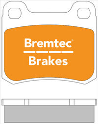 BREMTEC TRADELINE BRAKE PAD SET REAR MERCEDES 200 SERIES 1985-92 BT296TS