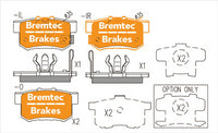 BREMTEC TRADELINE BRAKE PAD SET REAR HONDA ACCORD VIII (CU) 2008- BT3003TS