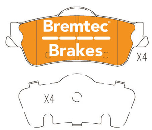 BREMTEC TRADE-LINE BRAKE PADS SET HOLDEN COMMODORE VF 2013- BT3009TS