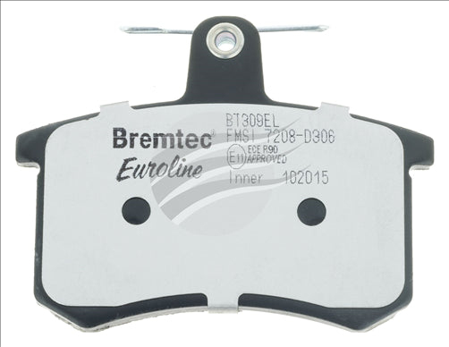 BREMTEC EURO-LINE BRAKE PADS SET AUDI A4 (ATE CALIPER) 1994-02 BT309ELC
