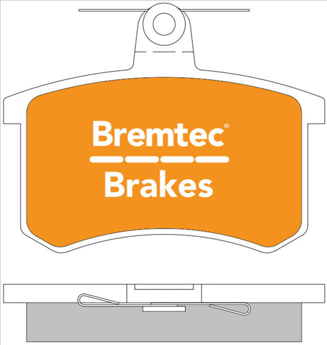 BREMTEC TRADE-LINE BRAKE PADS SET AUDI A4 (ATE CALIPER) 1994-02 BT309TS