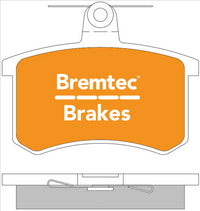BREMTEC TRADE-LINE BRAKE PADS SET AUDI A4 (ATE CALIPER) 1994-02 BT309TS