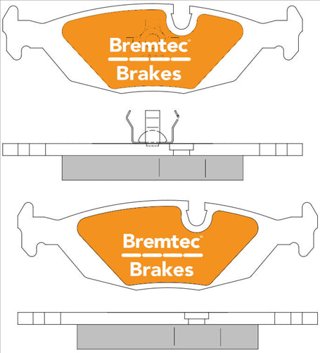 BREMTEC TRADE-LINE BRAKE PADS SET BMW 3 SERIES (E30) 1987-91 BT331TS