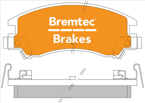 BREMTEC TRADELINE BRAKE PAD SET FRONT SUBARU LEONE 94-98 BT336TS