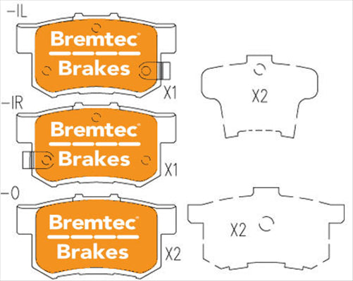 BREMTEC TRADE-LINE BRAKE PADS SET SUZUKI SX4 (EY, GY) 2.0 2010- BT347TS