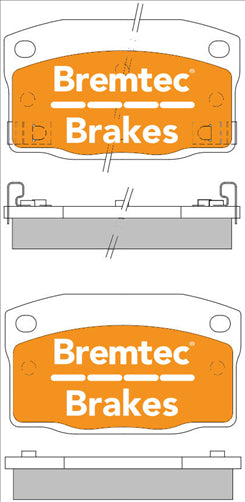 BREMTEC TRADELINE BRAKE PAD SET FRONT DAEWOO LANOS 1.5 1994- BT351TS