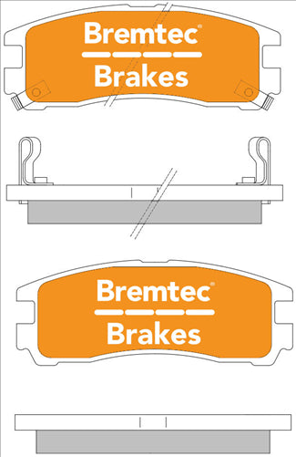BREMTEC TRADELINE BRAKE PAD SET REAR MITSUBISHI MAGNA TH, TF, TE BT352TS