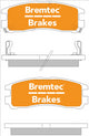 BREMTEC TRADELINE BRAKE PAD SET REAR MITSUBISHI MAGNA TH, TF, TE BT352TS