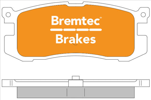BREMTEC TRADELINE BRAKE PAD SET REAR MAZDA 626 GD 1987-91 BT356TS