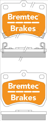 BREMTEC TRADELINE BRAKE PAD SET FRONT FORD FESTIVA WA 1991-94 BT358TS