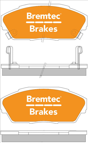 BREMTEC TRADE-LINE BRAKE PADS SET HONDA INTEGRA 1.6 DA6, DA8 BT360TS