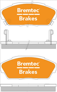 BREMTEC TRADE-LINE BRAKE PADS SET HONDA INTEGRA 1.6 DA6, DA8 BT360TS