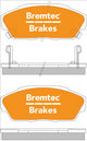 BREMTEC TRADE-LINE BRAKE PADS SET HONDA INTEGRA 1.6 DA6, DA8 BT360TS