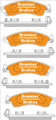 BREMTEC 4WD BRAKE PADS SET CHEVROLET CORVETTE C4 CALIPER BT364E