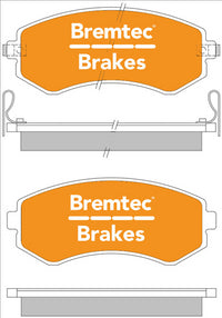 BREMTEC PRO LINE HD CERAMIC+ LOW DUST NISSAN PATROL GU Y61 4X4 BT366PRO