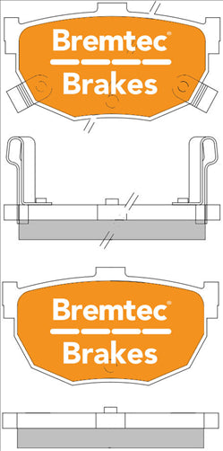 BREMTEC TRADE-LINE BRAKE PAD REAR SET ELANTRA LANTRA TIBURON MAXIMA BT374TS