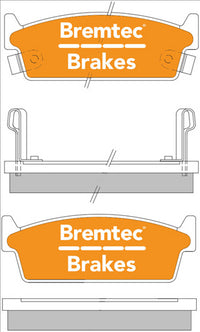 BREMTEC PRO-LINE BRAKE PADS SET NISSAN 200SX 2.0 COUPE (S13) BT377PRO