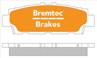BREMTEC TRADE-LINE BRAKE PADS SET LEXUS SC400 1992-00 BT380TS
