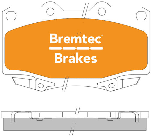 BREMTEC HYBRID-CARBON HIGH PERFORMANCE TOYOTA LANDCRUISER 80 SERIES BT386EV550