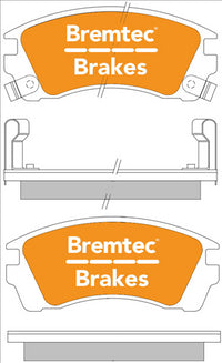 BREMTEC TRADELINE BRAKE PAD SET FRONT NISSAN PULSAR N14 1.6 1991-95 BT387TS