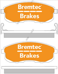 BREMTEC PRO-LINE BRAKE PADS SET NISSAN 350Z Z33 V6 2003- BT393PRO