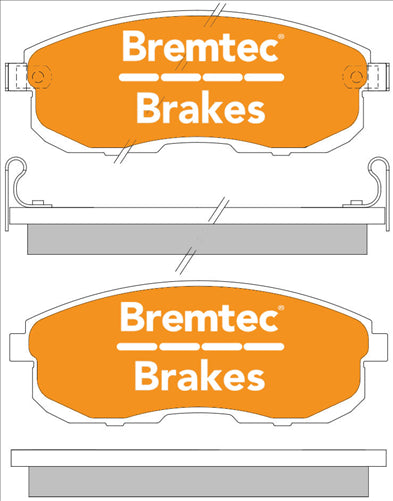 BREMTEC TRADE-LINE BRAKE PAD FRONT SET JUKE 350Z MAXIMA SKYLINE 180SX BT393TS