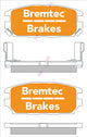 BREMTEC TRADELINE BRAKE PAD SET REAR MITSUBISHI EVO IV 1994-98 BT395TS