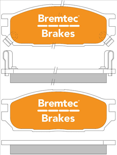 BREMTEC TRADELINE BRAKE PAD SET FRONT MITSUBIHI MIRAGE 1.5 (USA) BT396TS