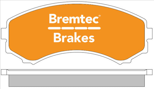 BREMTEC 4WD BRAKE PADS SET MITSUBISHI PAJERO NP 3.5L BT401E