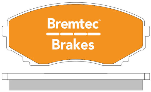 BREMTEC TRADE-LINE BRAKE PAD FRONT SET MAZDA MPV E2000 E1800 BONGO BT402TS