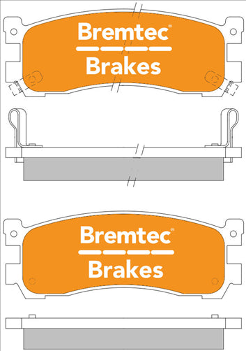 BREMTEC TRADELINE BRAKE PAD SET REAR MAZDA MPV V6 1993-02 BT404TS