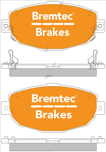 BREMTEC TRADE-LINE BRAKE PADS SET LEXUS SC400 (IMPORT) 1992-00 BT410TS